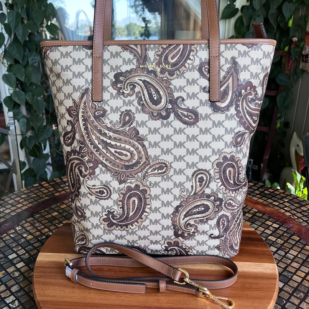 Michael Kors Studio Paisley EMRY Large Top Zip Tote & Crossbody